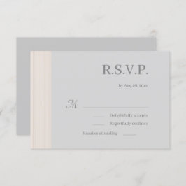 ライトグエレガントレーウッドグレインストライプズ結婚式RSVP 招待状