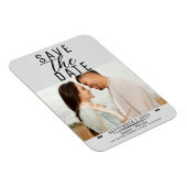 ライトグモダンレイ日付の写結婚真を保存 マグネット (右側)