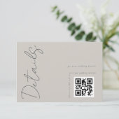 ライトグモダンレイQRコードの結婚詳細 エンクロージャーカード (スタンド正面)