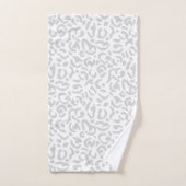 ライトグモダンレーレオパードアニマルプリント バスタオルセット (ハンドタオル)