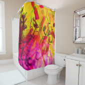 ライトグラフィティアーバングラフィックアートモダン抽象芸術 シャワーカーテン (インサイチュ)