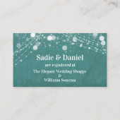 ライトグランジスクリプカジュアルトティール（緑がかった色）ギフトレジストリ エンクロージャーカード (裏面)