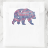 ライトグリズリーベアースタースケープ 長方形シール (バッグ)