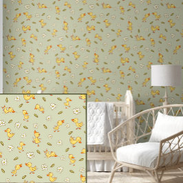 ライトグリーンおもしろいの可愛いアヒル 壁紙