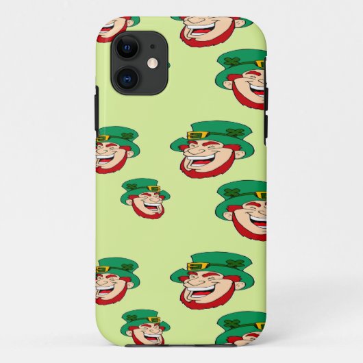 ライトグリーンで笑うレプレシャン Case-Mate iPhoneケース (裏面)