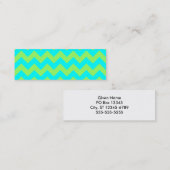 ライトグリーンとアクアジグザグ スキニー名刺 (正面/裏面)
