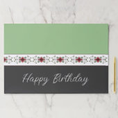 ライトグリーンとソフトブラックの紙ランチョンマット ペーパーパッド (インサイチュ)