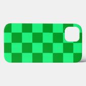 ライトグリーンとダークグリーン市松模様にデザイン Case-Mate iPhoneケース (裏面 (横))