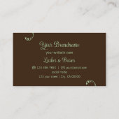 ライトグリーンとブラウン華美(ポートレート写真) 名刺 (裏面)