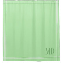 ライトグリーンとホワイトのストライプのカスタムイニシャル