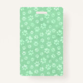 ライトグリーンとホワイトアニマルポープリントモノグラム バッジ (裏面)