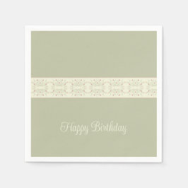 ライトグリーンとローズピンク スタンダードカクテルナプキン