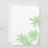 ライトグリーンのデイジー 結婚式後のブランチ 招待状 (裏面)