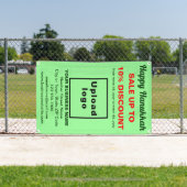 ライトグリーンのバナーでのビジネスのハヌカ祭りのセール 横断幕 (インサイチュ)