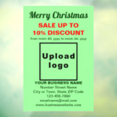 ライトグリーンのビジネスクリスマスセール ウィンドウサイン (シート3)