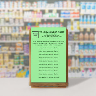 ライトグリーンのビジネス商品またはサービス 便箋
