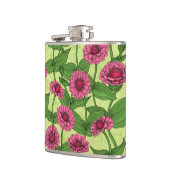 ライトグリーンのピンクジニアス フラスク (左)