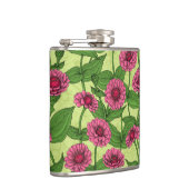 ライトグリーンのピンクジニアス フラスク (右)