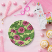 ライトグリーンのピンクジニアス ペーパープレート (パーティー)