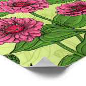 ライトグリーンのピンクジニアス ポスター (角)