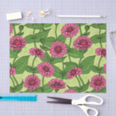 ライトグリーンのピンクジニアス 薄葉紙 (クラフト)