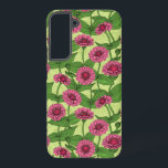 ライトグリーンのピンクジニアス SAMSUNG GALAXY S22 ケース<br><div class="desc">手 – 絵を描《植物》百日草花のベクトルパターン</div>