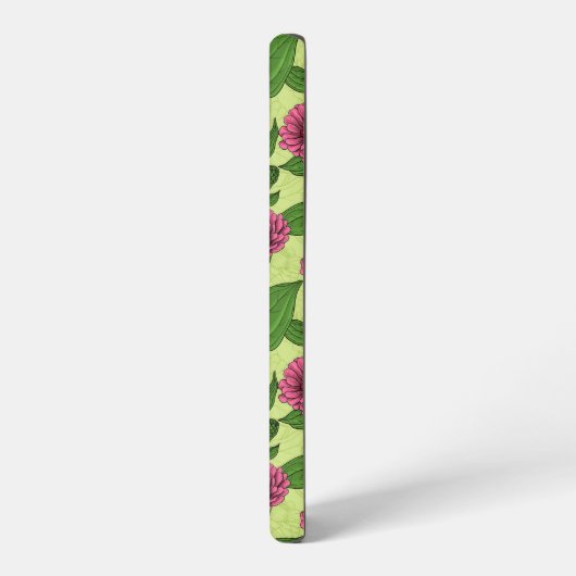 ライトグリーンのピンクジニアス SAMSUNG GALAXYケース (左側面)