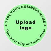 ライトグリーンの循環ビジネスブランドテキスト ウィンドウサイン (シート)