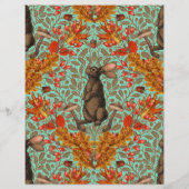 ライトグリーンの秋のうさぎ (裏面)