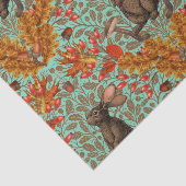 ライトグリーンの秋のうさぎ 薄葉紙 (詳細)