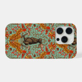 ライトグリーンの秋のうさぎ iPhoneケース (裏面横)