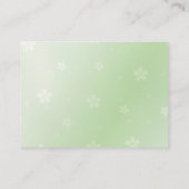 ライトグリーンの緑の蝶 – エンクロージャーカード (裏面)