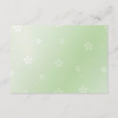 ライトグリーンの緑の蝶 –  エンクロージャーカード (裏面)