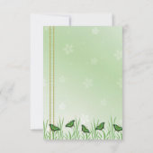 ライトグリーンの緑の蝶 – サンキューカード (裏面)