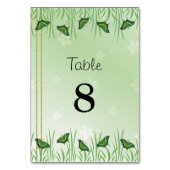 ライトグリーンの緑の蝶 –  テーブルナンバー (裏面)
