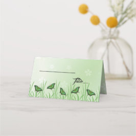 ライトグリーンの緑の蝶 – 結婚s プレイスカード