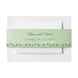 ライトグリーンの緑の蝶 – 結婚s 招待状ベリーバンド