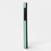 ライトグリーンの背景に白いノルディック雪の結晶 Case-Mate iPhoneケース (裏面/左)