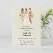 ライトグリーンの花嫁の花嫁の花嫁の昼食会 招待状 (スタンド正面)