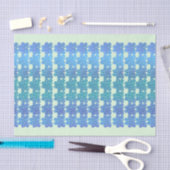 ライトグリーンの青いアイリッシュシャームロック 薄葉紙 (クラフト)