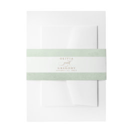 ライトグリーンエレガントスクリプト 招待状ベリーバンド