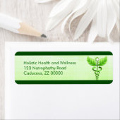 ライトグリーンカドゥセウス代替医療アイコン ラベル (インサイチュ)