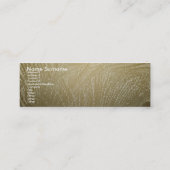 ライトグリーンカードピーコックフェザー スキニー名刺 (裏面)