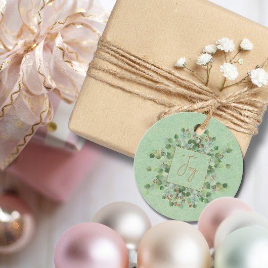 ライトグリーングリッター植物性ユーカリカスタムス フェイバータグ