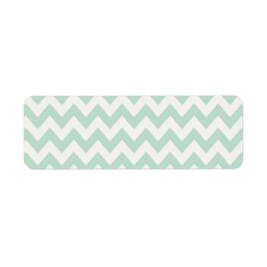 ライトグリーンシェブロン差出人住所ラベル ラベル (正面)