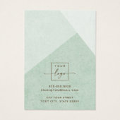 ライトグリーンシェードのイヤリング表示カード (裏面)