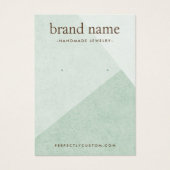 ライトグリーンシェードのイヤリング表示カード (正面)