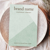 ライトグリーンシェードのイヤリング表示カード