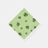 ライトグリーンシャムロックパターンカクテル紙ナプキン スタンダードカクテルナプキン (角)
