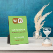 ライトグリーンシンプルエレガントWiFi情報 フォトプラーク (側面)